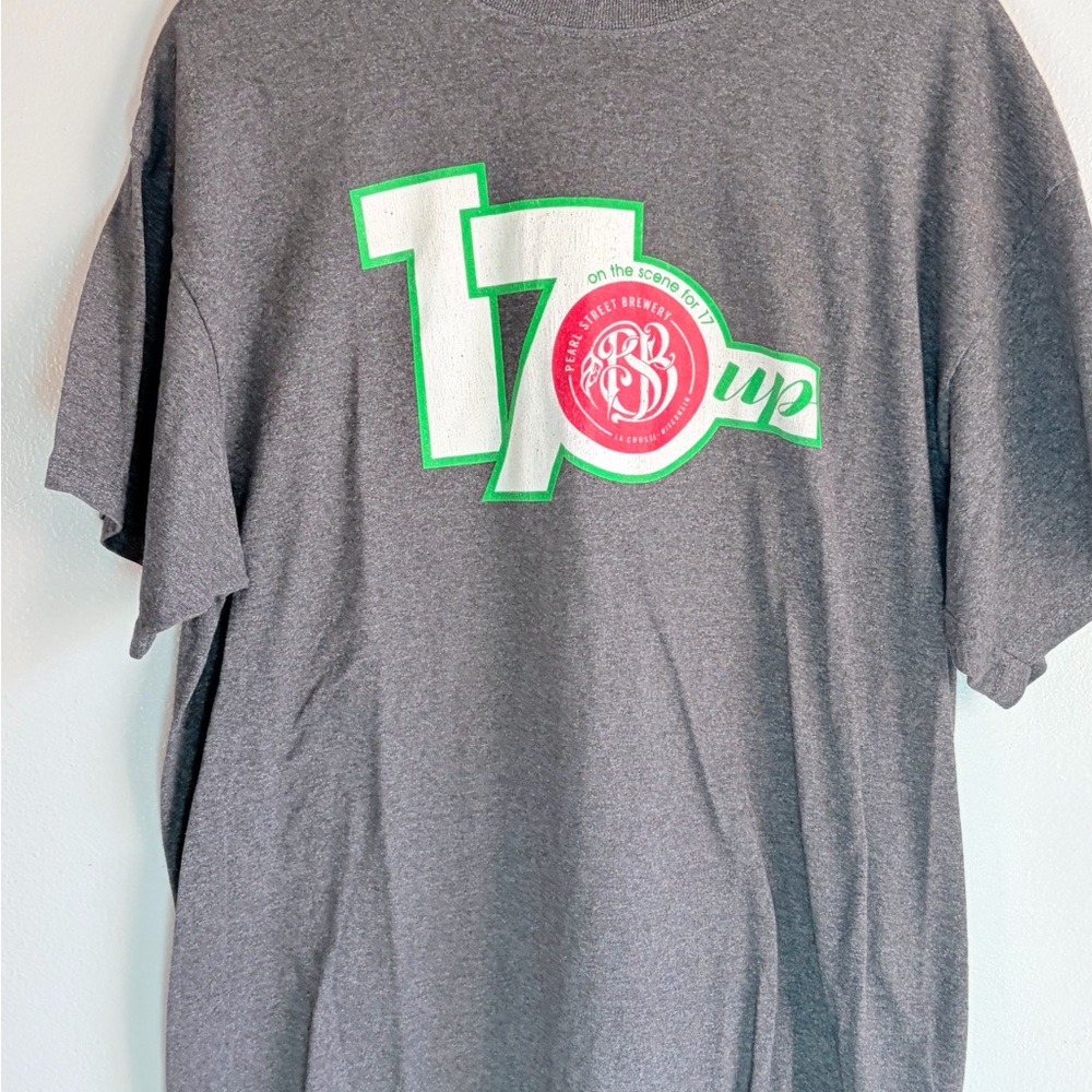 Port and Company Gray 7up Graphic Tee
